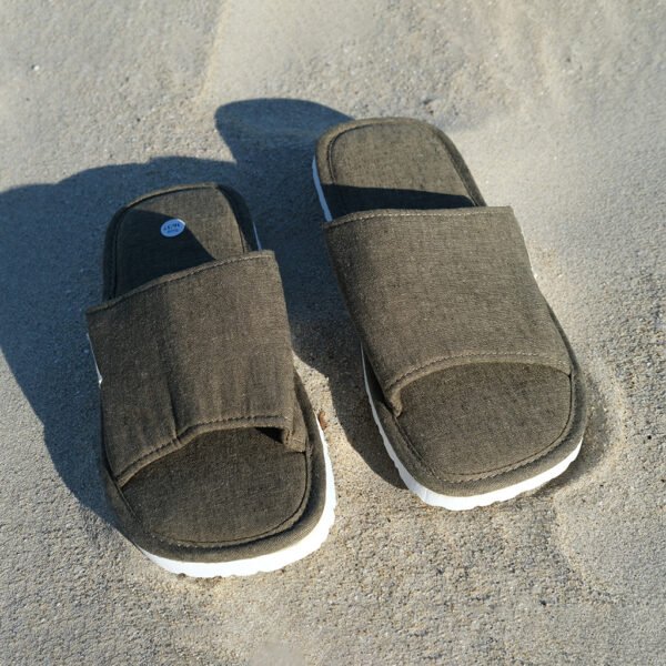 Natural Dyed Linen Slippers, Minimalist Design, Soft And Comfortable Slippers, Durable Over Time, Indoor Wear For The Whole Family - Image 3