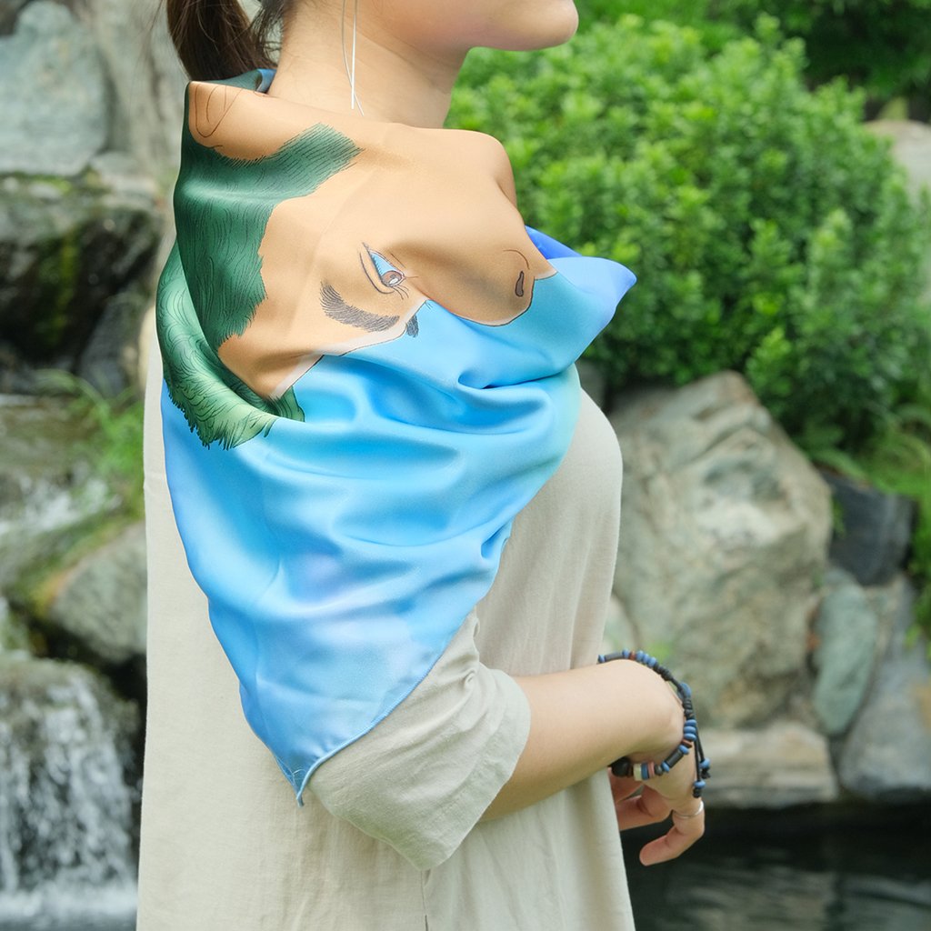 Zoro One Piece Satin Scarf, Zoro-Printed Scarf, One Piece Silk Scarf, One Piece Neck Scarf, Anime Scarf - Image 6