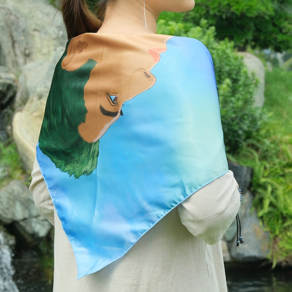 Zoro One Piece Satin Scarf, Zoro-Printed Scarf, One Piece Silk Scarf, One Piece Neck Scarf, Anime Scarf - Image 7