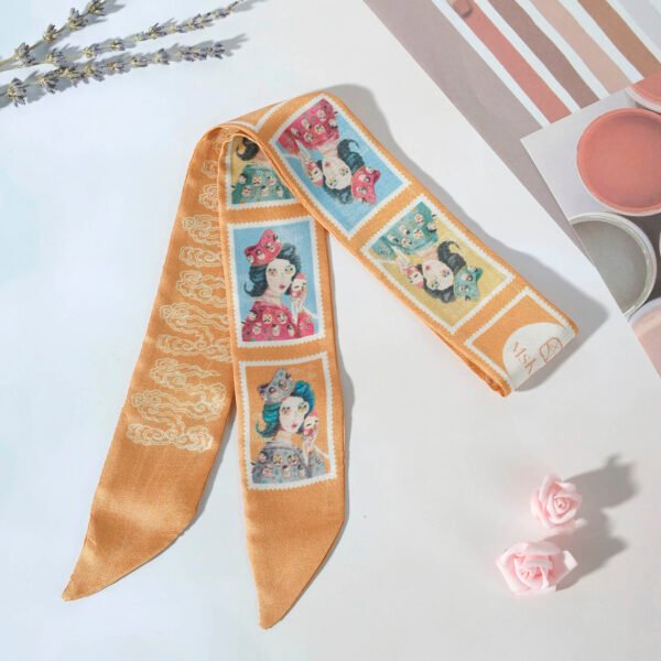 HER Twilly Silk Scarf, Elegance Embodied, Premium Silk, Gift for Sophisticated Women, Girlfriend's Charm, Stylish Statement, Women's Accessory - Image 3