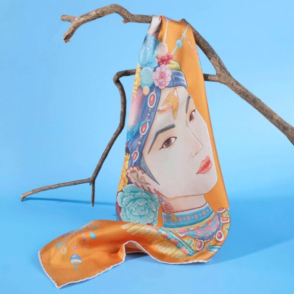 YOUTH 45cm Square Silk Scarf, Multi-purpose Scarf, Shawl, Gift for the Stylish Girl, Girlfriend's Youthful Accessory, Gift For Her