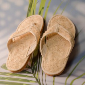 Loofah Flip Flops, Indoor Slippers, Beach Flip Flops, Foot Massage Pumpkin Fiber Flip Flops, Handmade Flip Flops