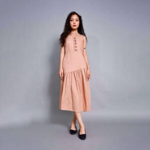 Kair Dress, Yellow Linen Dress. Double-strap Dress, High Quality Linen, High Quality Linen Fabric, Fashionable Vest, Women's Fashion, Elegant Style