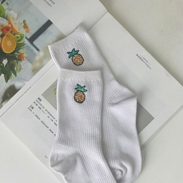 Embroidered Turtle Neck Socks, Cute Small Embroidered Socks, Vintage-Style Embroidered Socks, Breathable Cotton Socks, Gifts For Friends