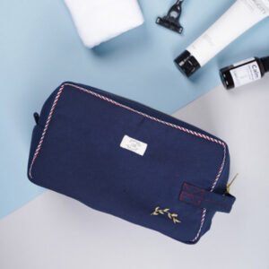 Blue Navy - Men’s Travel Bags, Personal Item Bag, Travel Item Bag, Rectangular Box Bag, Men's Bag With Brass Lock