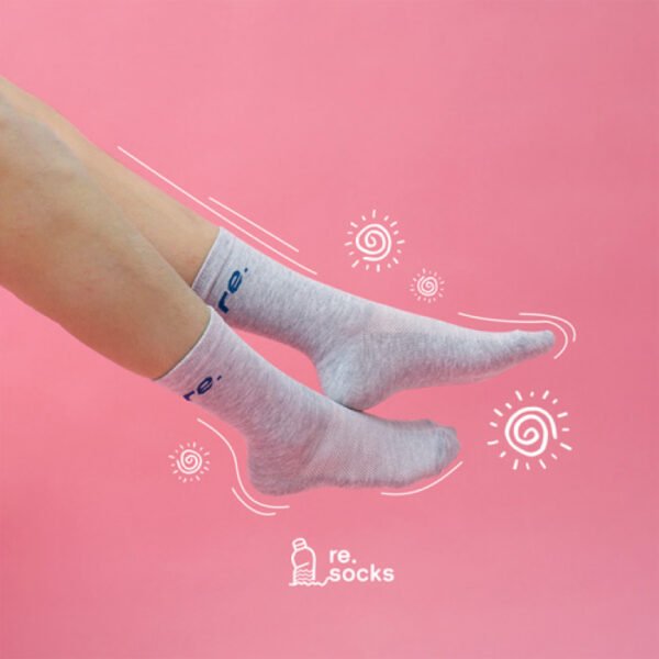 Tai Xinh Crew Socks, Box Of 3 Pairs, High-Cut Socks, Thick Mid-Calf Socks, Socks Made From Recycled Plastic, Mid-Calf Recycled Socks - Image 4