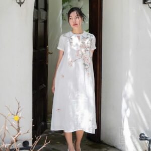 "Shi" Dress, Shine In Every Frame, Premium Mulberry Silk Dress, Gentle Floral Dress, Birthday Gift For Her, Unique Gift For Girlfriend, Handmade Gft