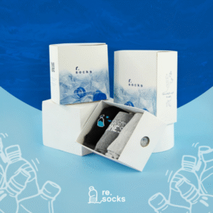 Tai Xinh Crew Socks, Box Of 3 Pairs, High-Cut Socks, Thick Mid-Calf Socks, Socks Made From Recycled Plastic, Mid-Calf Recycled Socks