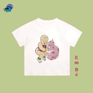 "Babies Love Sleeping" T-Shirt, Celebrating Inner Emotions, BabyTee T-shirt, T-shirt With Vietnamese Design, Vietnamese Gift, Unique Birthday Gift