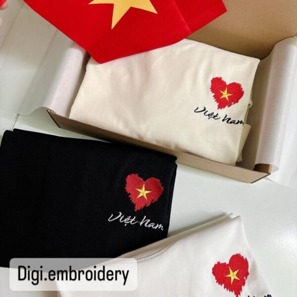 Flag Of Vietnam Embroidered Shirt With Custom Name, Bring Vietnam To The World, Vietnam National Flag T-Shirt, Vietnamese Souvenir, Personalized Gift - Image 3