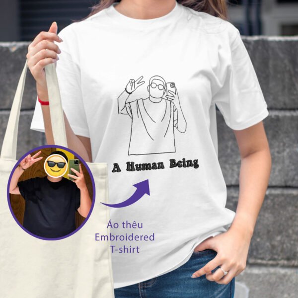 Custom Embroidered T-Shirt, Personalized With Name Or Image, A Shirt That Tells Your Story, Unique T-Shirt, Personalized Gift, Unique Birthday Gift - Image 10