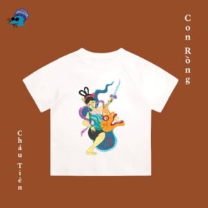 "Vietnamese Mother Dragon" Tee, Essence Of Vietnamese Origin, Tee With Vietnamese Folk Art Print, Female Tee, Vietnamese Gift, Souvenir